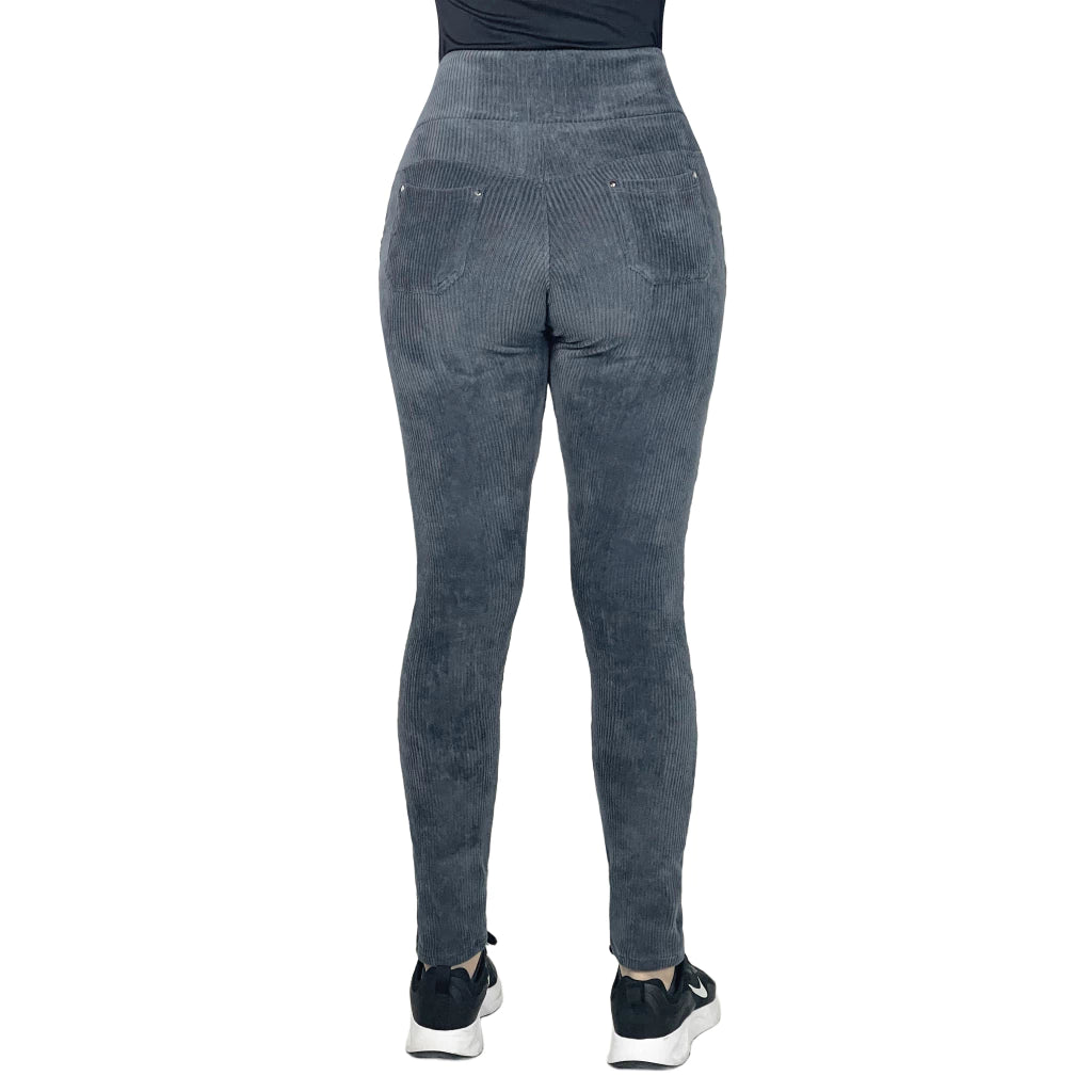 Calça Legging Skinny de Veludo Cotelê