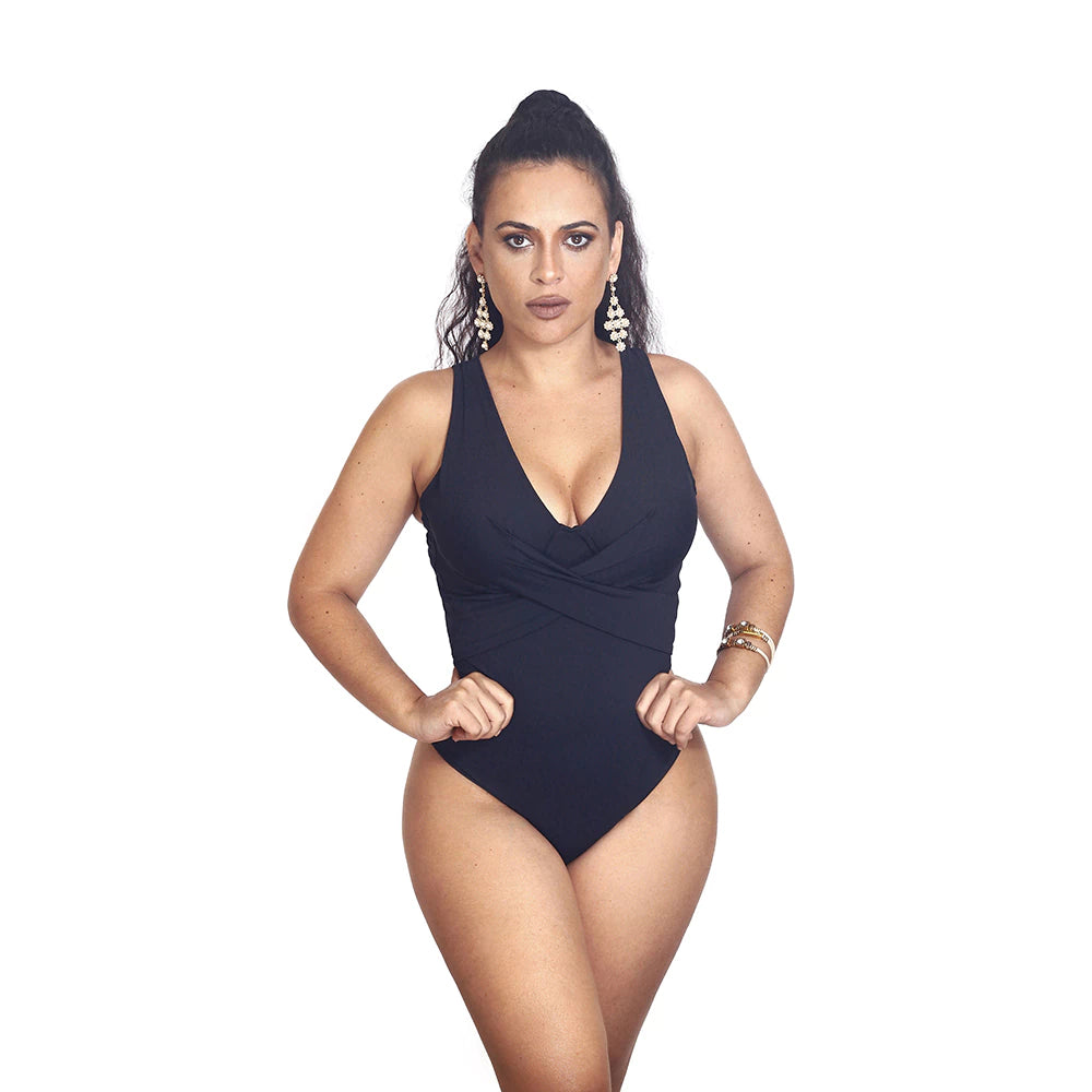 Maiô Praia Meia Taça Plus Size Com Bojo Alça Dupla Larga